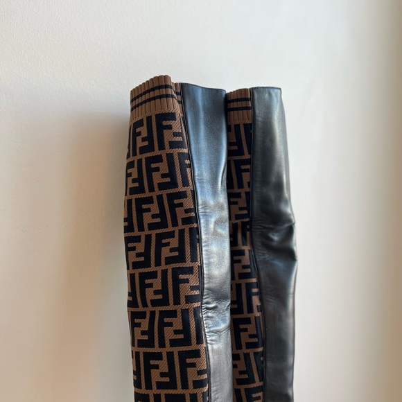 Fendi FF Logo ‘Forever Fendi’ Tall Boots in Size EU 34 - Picture 5 of 9